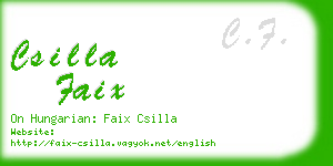csilla faix business card